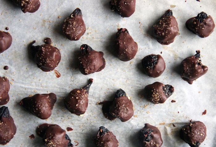 Chocolate Covered Figs with Almond Paste by Anna Brones