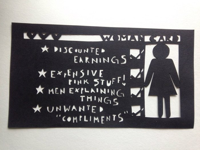 Woman Card papercut by Anna Brones, 2016